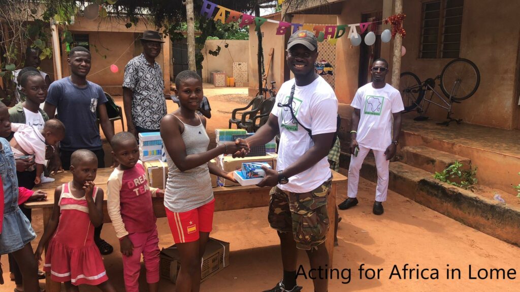 Social action of Acting for Africa in an orphanage in Lomé, Togo